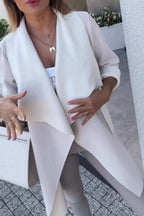 R&B | Offene Strickjacke mit Kontrastkante Elegant und Modern Leichter Komfort