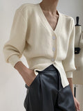 R&B | Strickjacke - V-Ausschnitt Innenbund Strickjacke