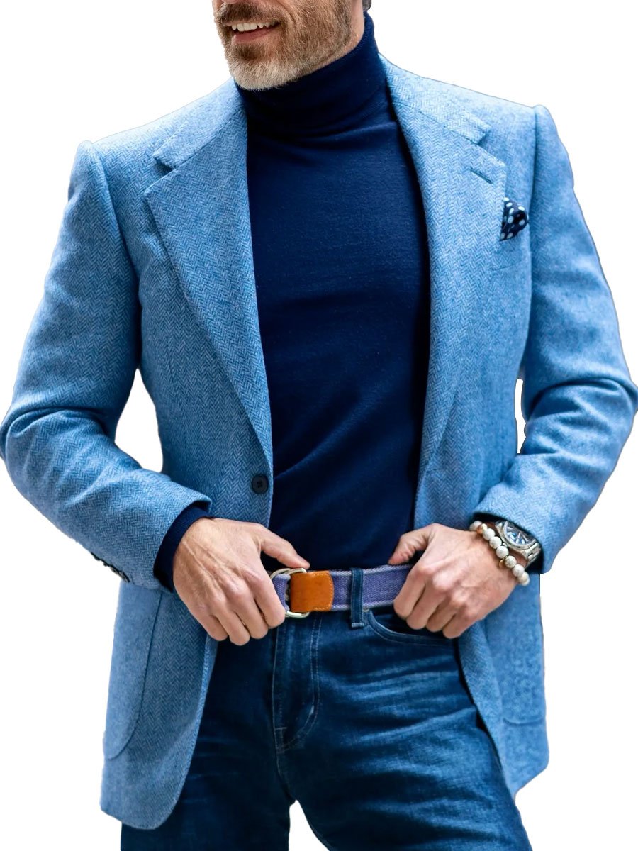 R&B | Vintage Hahnentritt Wolle Blazer - Zeitloser Stil