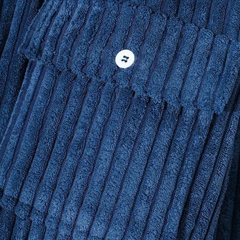 R&B | Stilvolles Dunkelblaues Lässiges Corduroy Herbst Overshirt für Männer