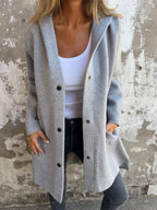 R&B | Lässige Einreihige Kapuzenjacke