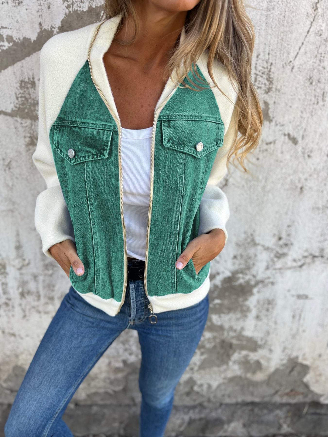 R&B | Lässige V-Ausschnitt Ykkers Jacke