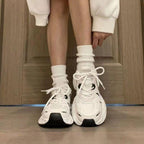 Weiße KomfortPlateausneaker R&B
