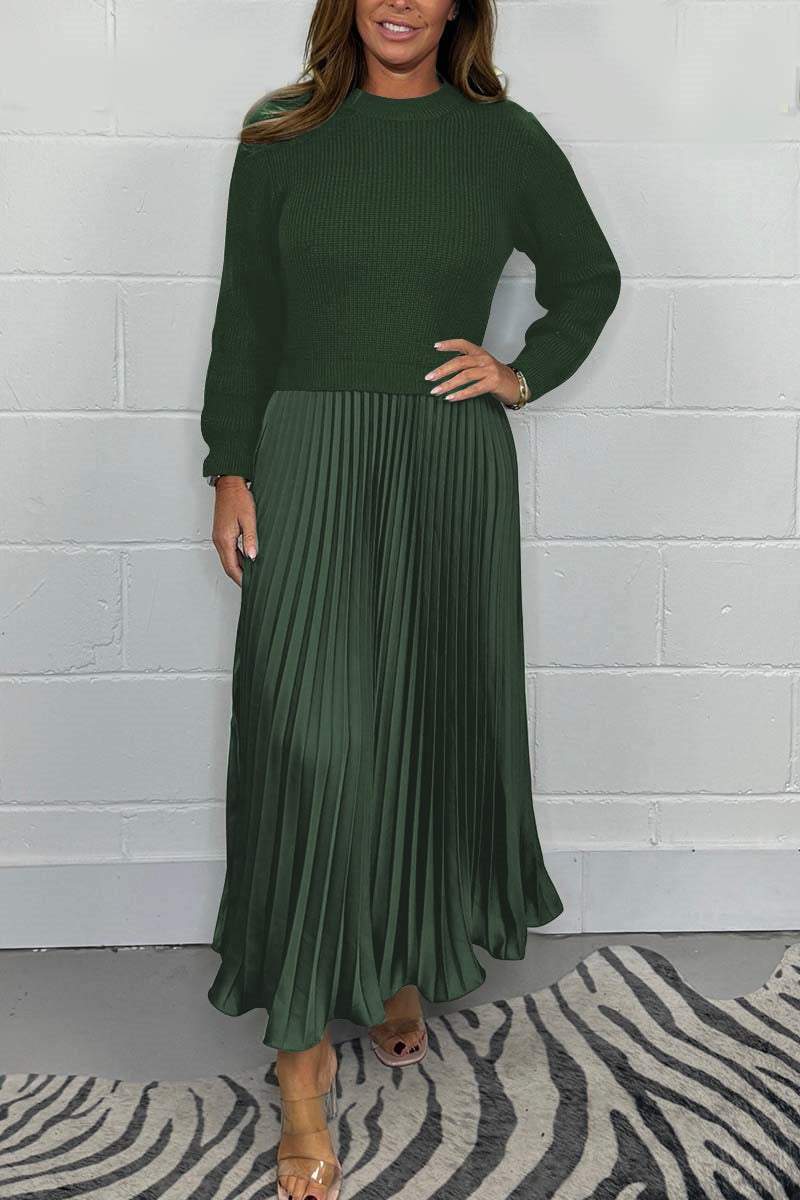 R&B | Langer Pullover Mit Faltenrock