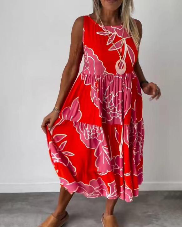 R&B - Komfortables Ärmelloses Sommerkleid für Damen