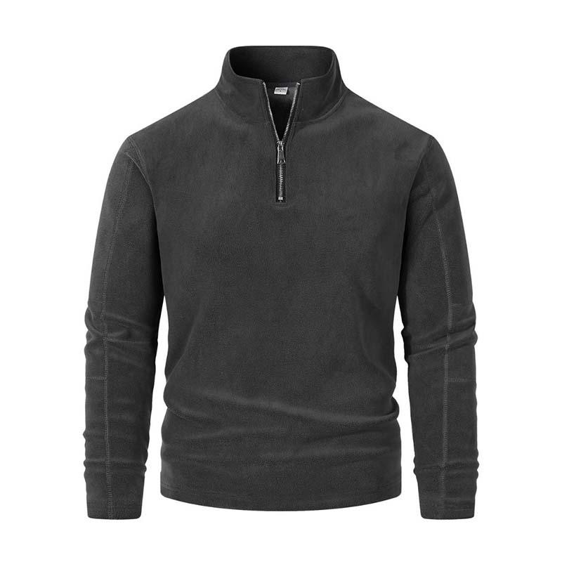 R&B | Langärmliger Pullover mit Halblangem Reißverschluss Weicher Fleece Komfort und Stil