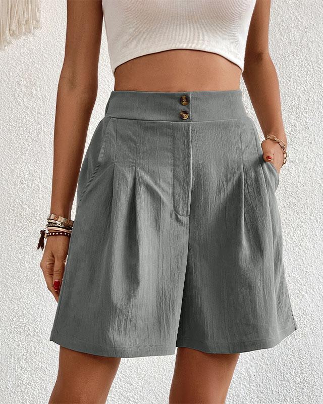 R&B - Hoch taillierte Damen Shorts mit weitem Schnitt