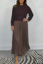 R&B | Langer Pullover Mit Faltenrock