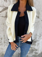 R&B | Kurze Jacke mit Kontrastkanten Moderner Schnitt Zeitloses Design