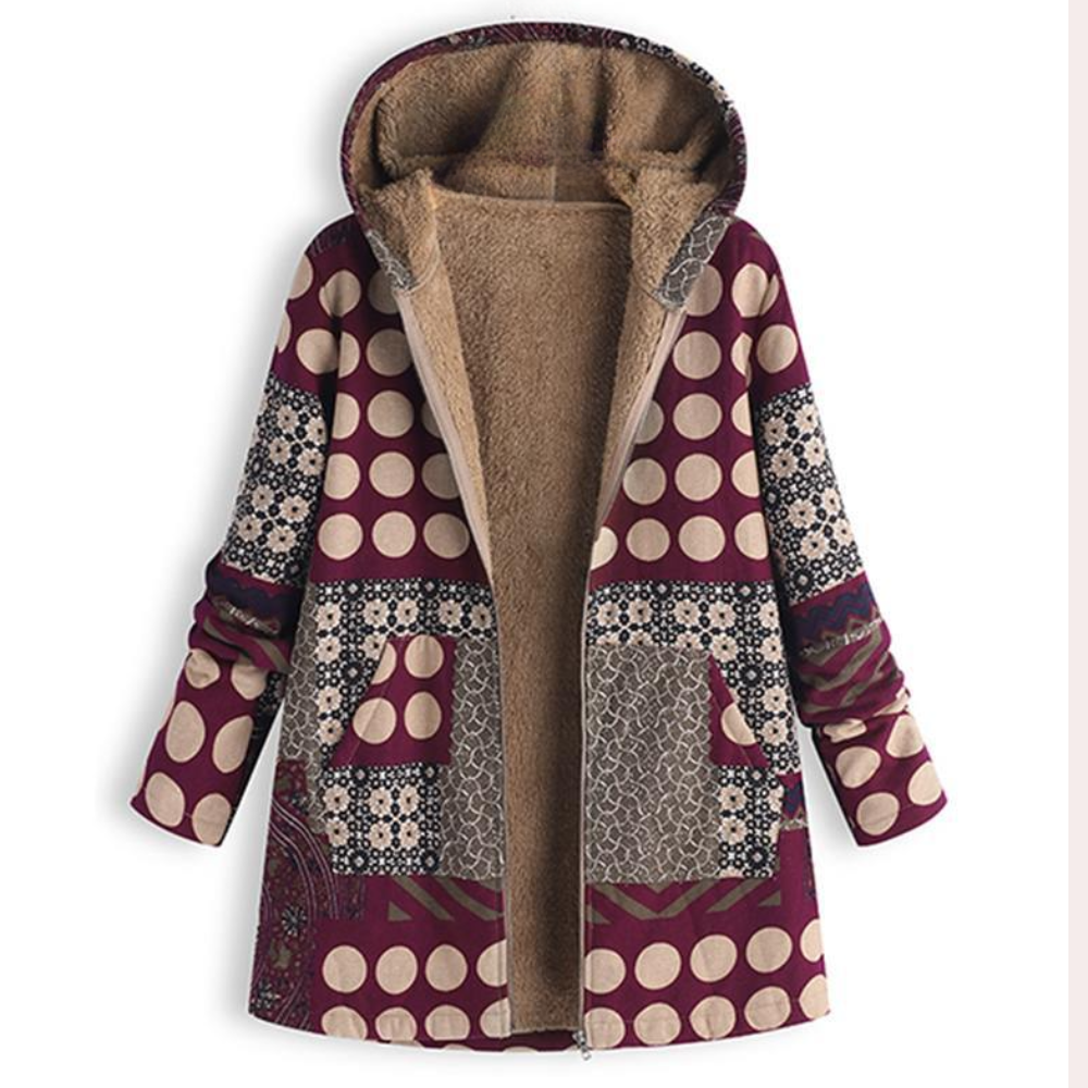 R&B | Warme Winterjacke mit Kapuze für Damen