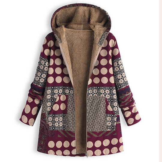 R&B | Warme Winterjacke mit Kapuze für Damen