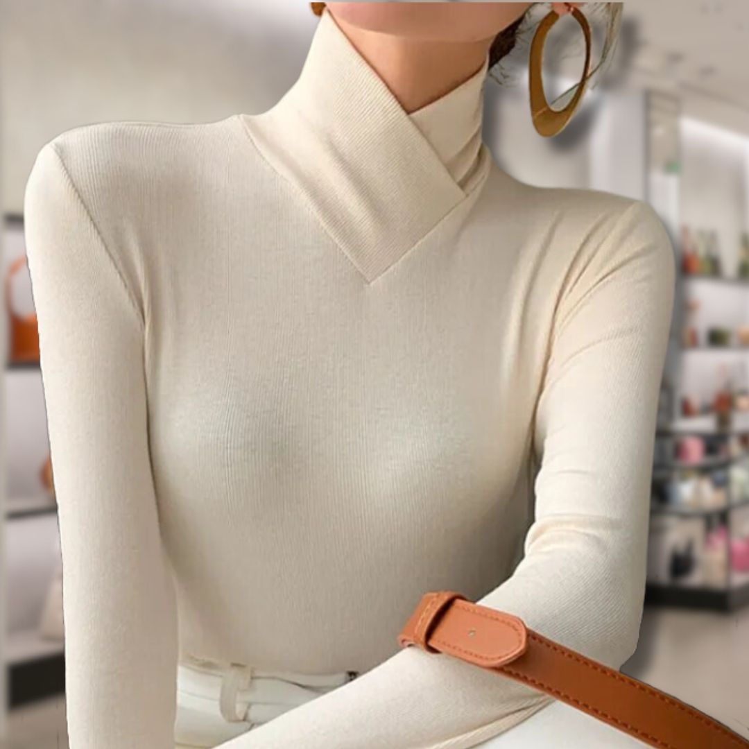 R&B | Damen Rollkragenpullover mit Gewinde