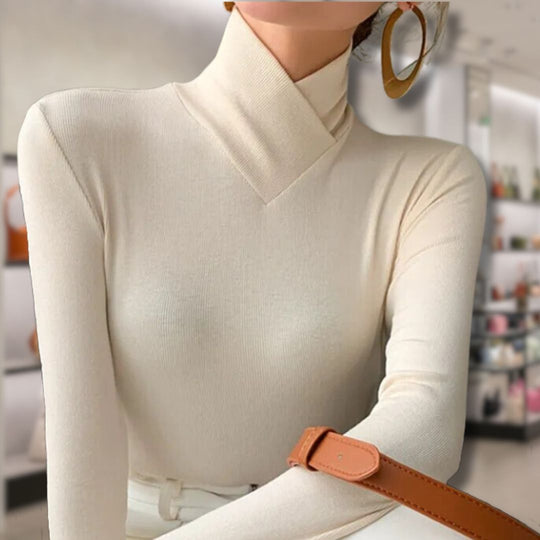 R&B | Damen Rollkragenpullover mit Gewinde