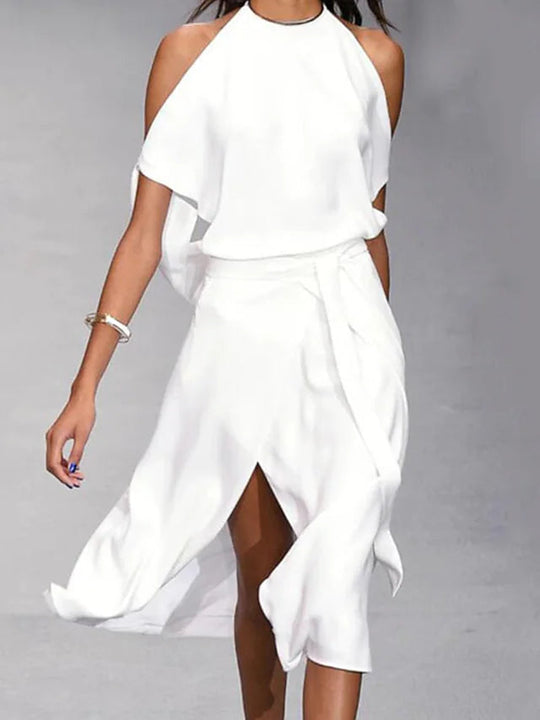 R&B | Lässiges Off-Shoulder Midi-Kleid
