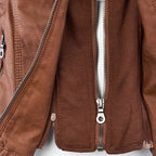 R&B | Damen Kapuzen Slim Fit Bikerjacke