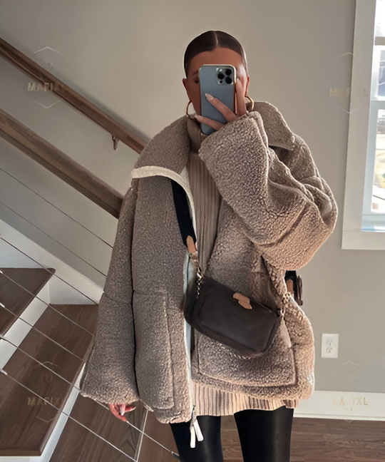 R&B | Teddyjacke In Cremeweiß