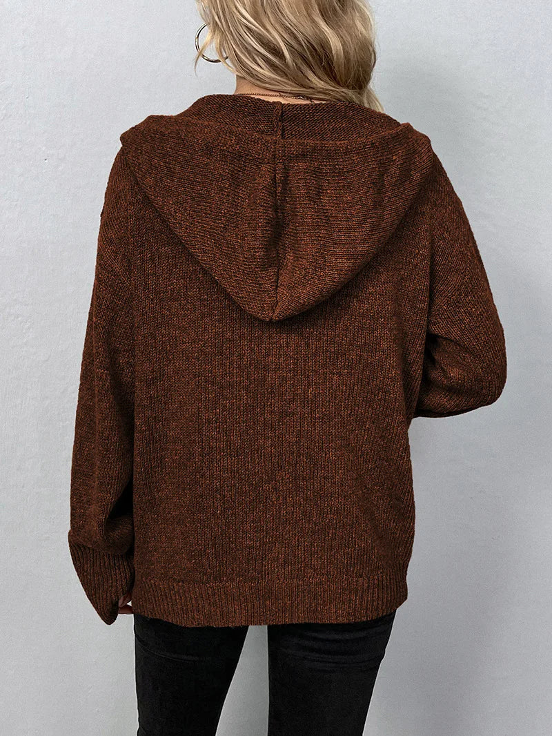 R&B | Strickcardigan mit Kapuze