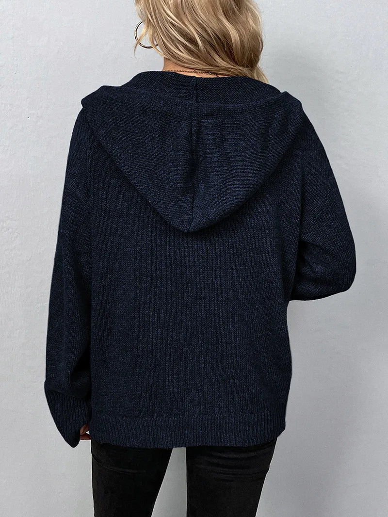 R&B | Strickcardigan mit Kapuze