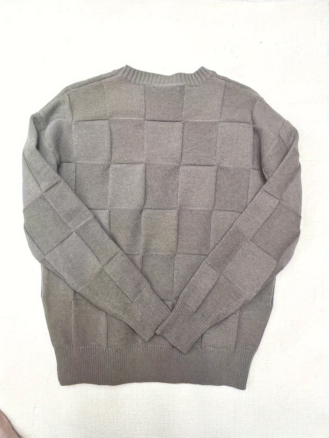 R&B | Gestrickter Rundhalsausschnitt Pullover mit Stretch