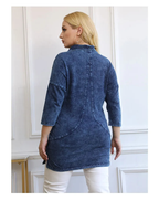 R&B | Strickdenimjacke Curve Plus Size