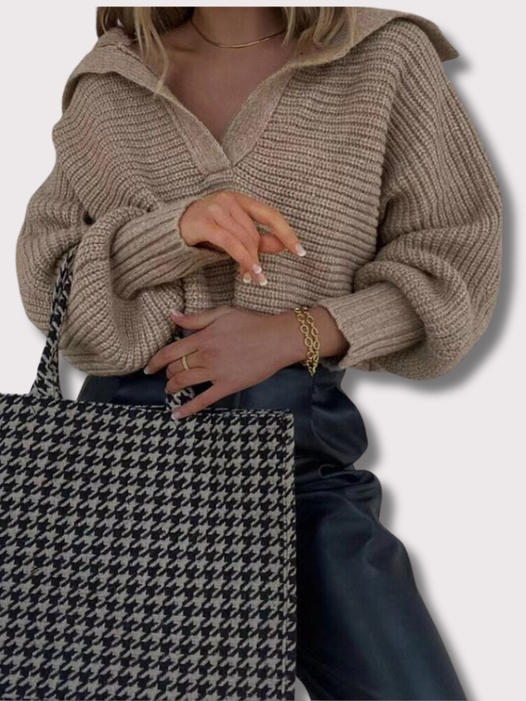 R&B | Strick V-Ausschnitt Pullover