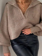 R&B | Strick V-Ausschnitt Pullover