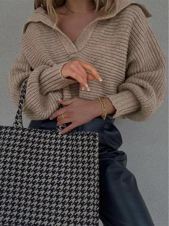 R&B | Strick V-Ausschnitt Pullover