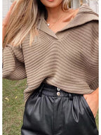 R&B | Strick V-Ausschnitt Pullover
