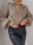R&B | Strick V-Ausschnitt Pullover