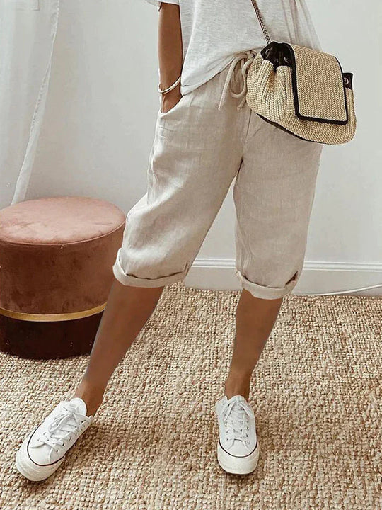 R&B | Shorts Aus Baumwolle und Leinen für Frauen