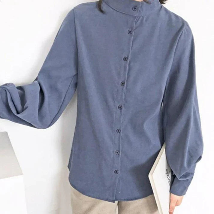 R&B | Klassische Rollkragenbluse mit Ballonärmeln