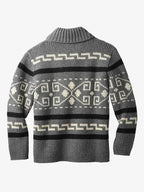 R&B | Jacquard Herren Strickjacke Pullover