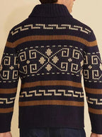 R&B | Jacquard Herren Strickjacke Pullover