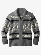 R&B | Jacquard Herren Strickjacke Pullover