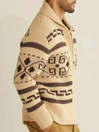 R&B | Jacquard Herren Strickjacke Pullover