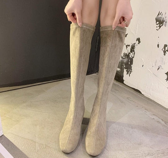 R&B | Bequeme hohe Stiefel mit blockabsatz