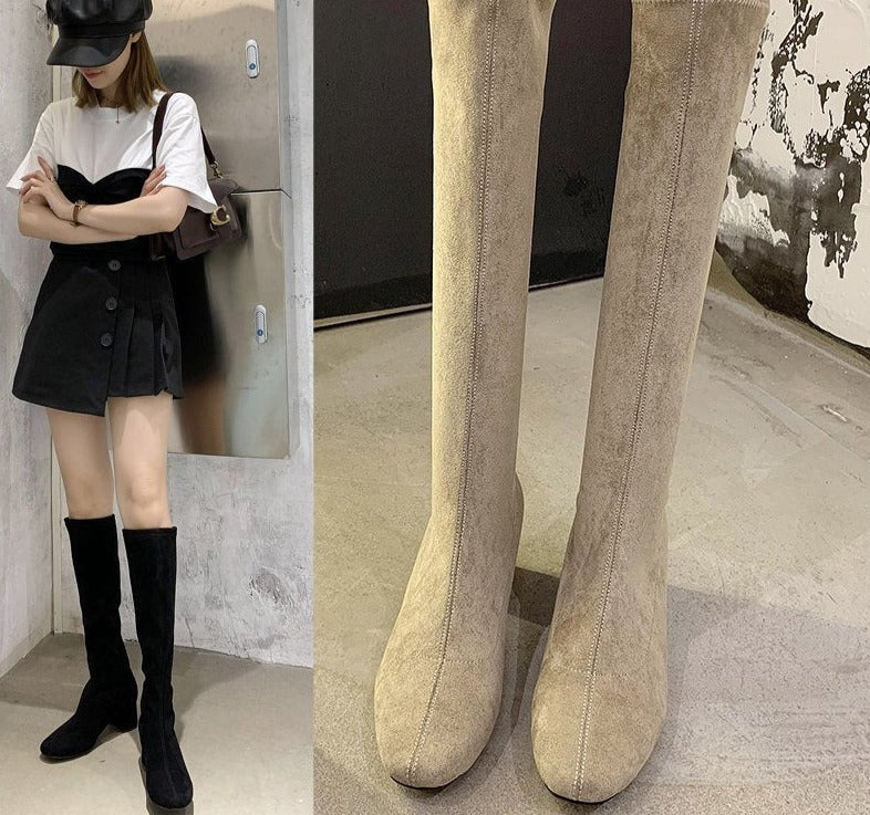 R&B | Bequeme hohe Stiefel mit blockabsatz