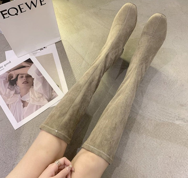 R&B | Bequeme hohe Stiefel mit blockabsatz