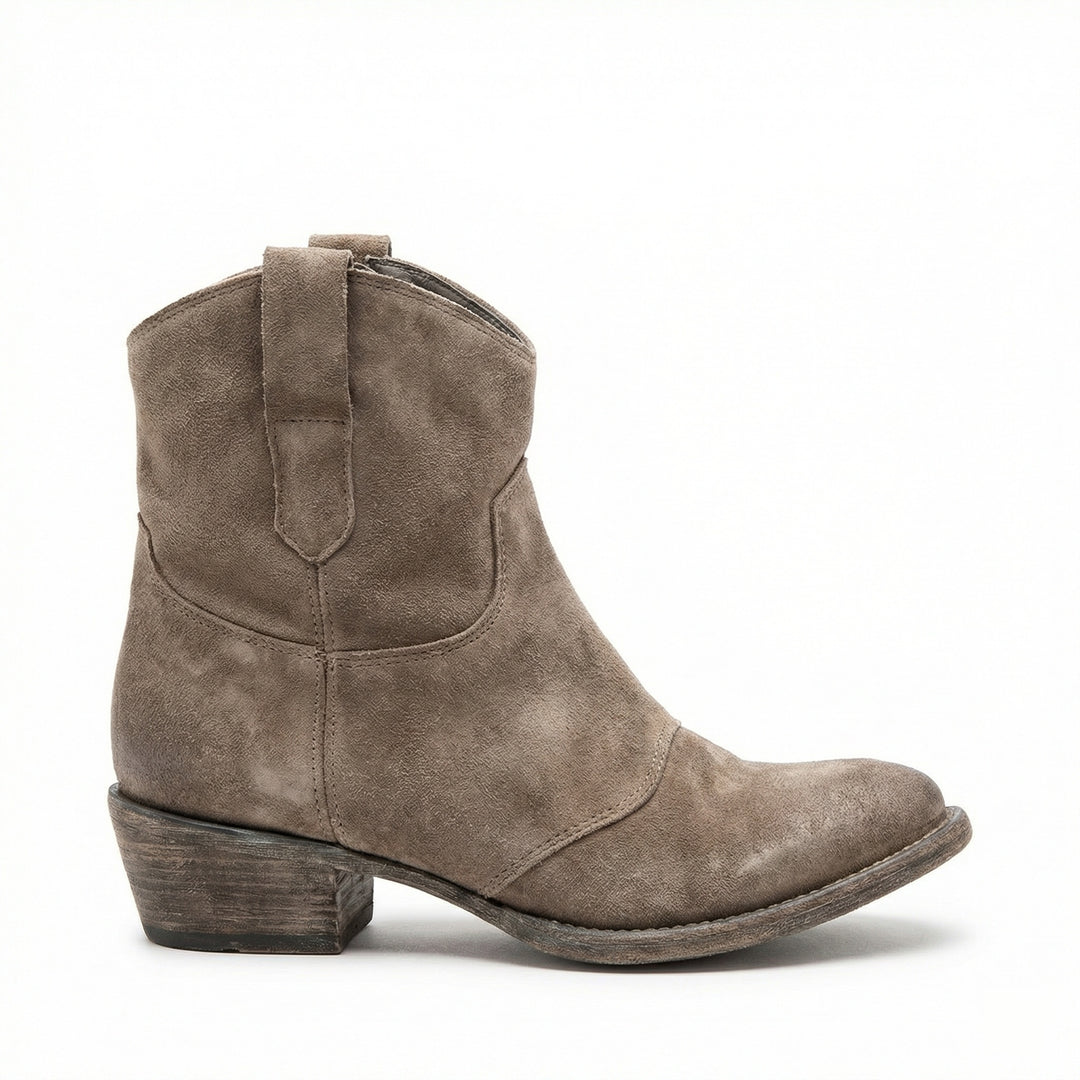 Kurze Cowboy-Stiefel | Western | Wildleder | Knöchel-Stiefel | Damenstiefel R&B