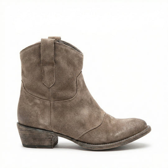 Kurze Cowboy-Stiefel | Western | Wildleder | Knöchel-Stiefel | Damenstiefel R&B