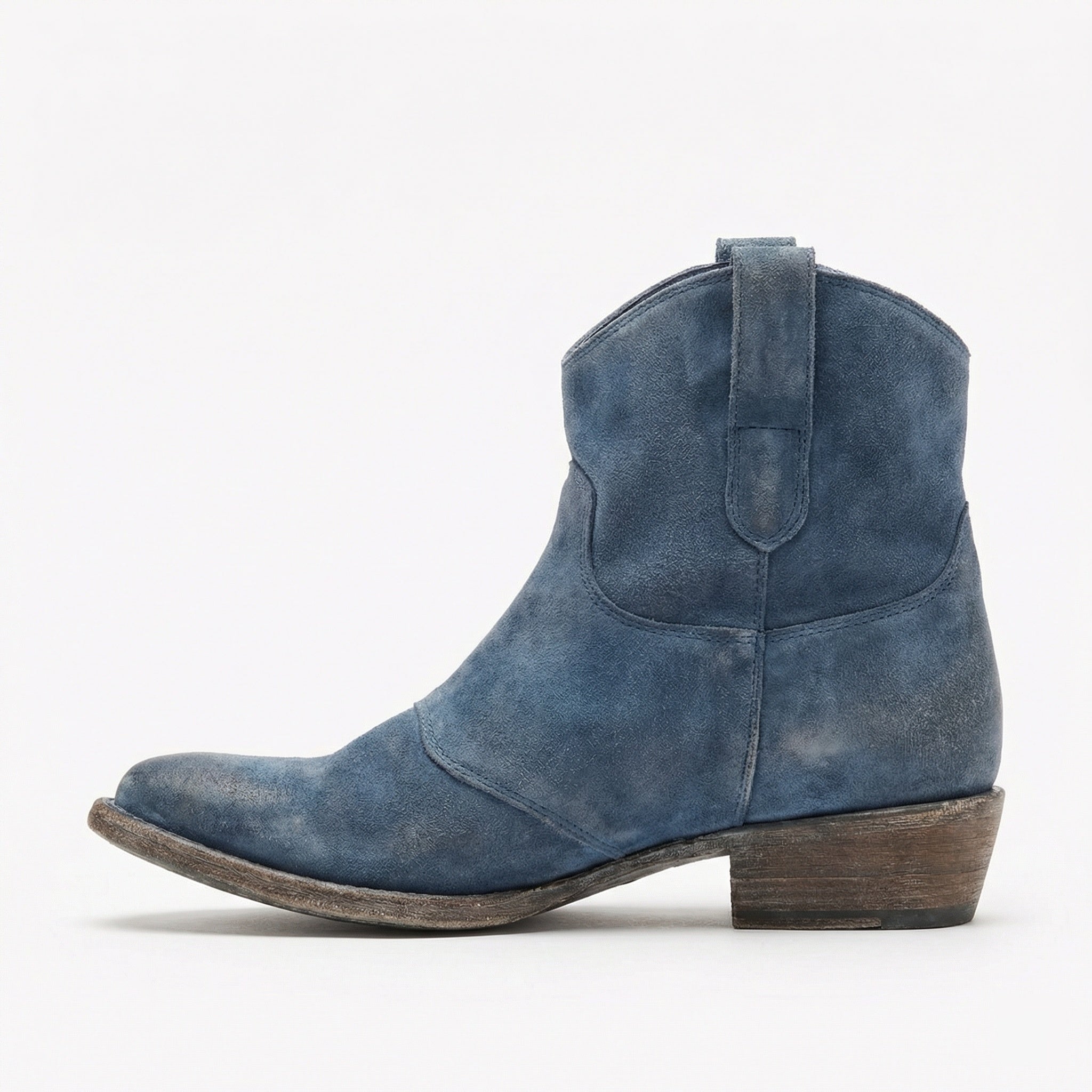 Kurze Cowboy-Stiefel | Western | Wildleder | Knöchel-Stiefel | Damenstiefel R&B