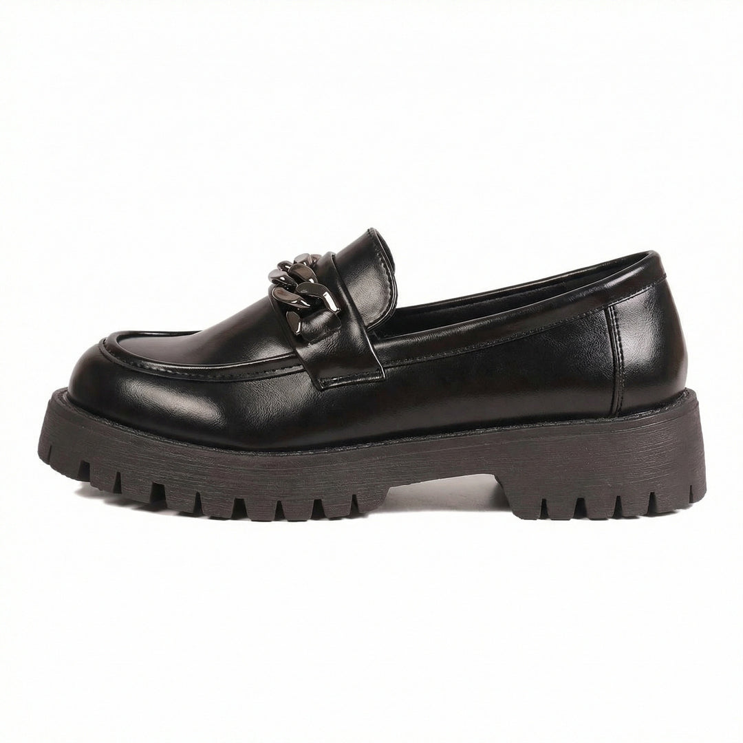 Damen Chunky Loafers mit Ketten-Applikation und robustem Profil R&B