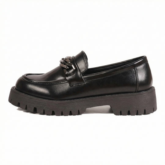 Damen Chunky Loafers mit Ketten-Applikation und robustem Profil R&B