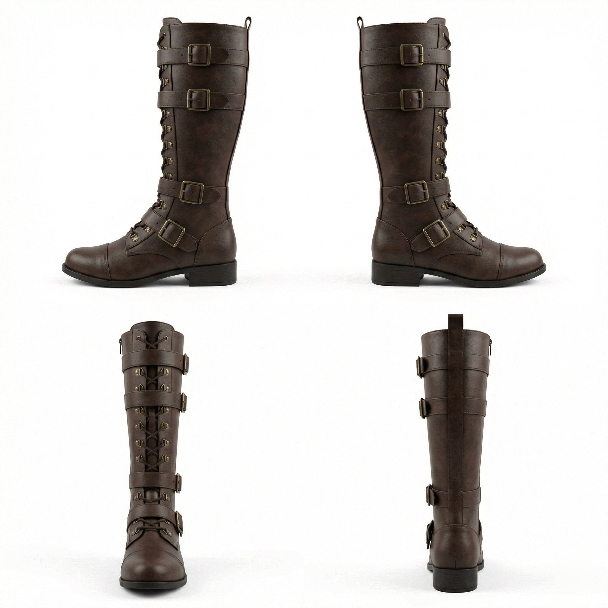 Steampunk-Inspirierte Damen Schnürstiefel R&B