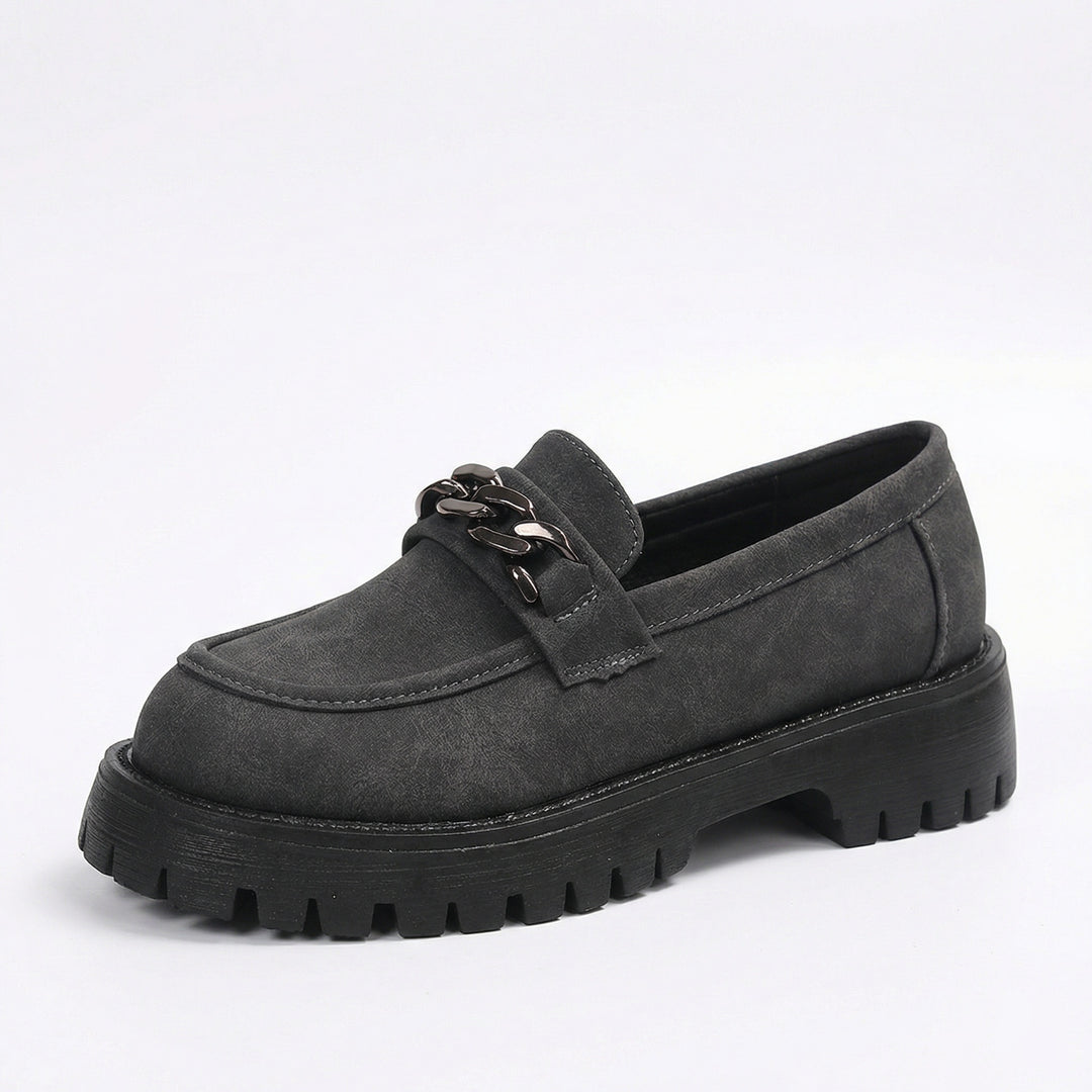 Damen Chunky Loafers mit Ketten-Applikation und robustem Profil R&B