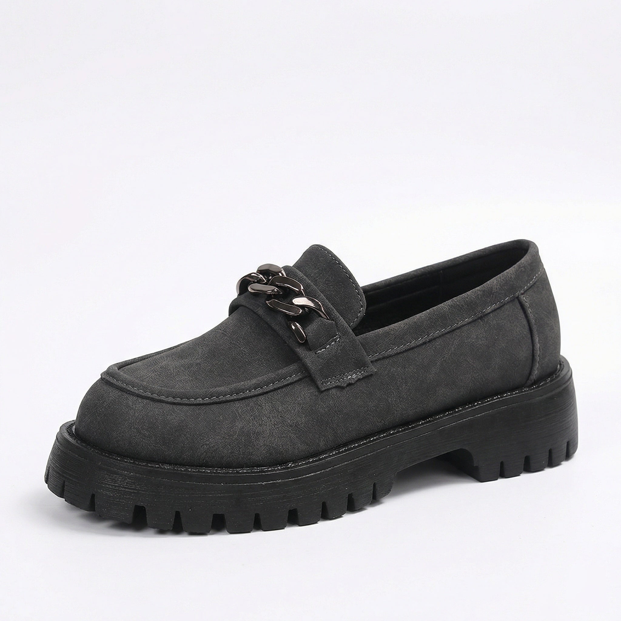 Damen Chunky Loafers mit Ketten-Applikation und robustem Profil R&B