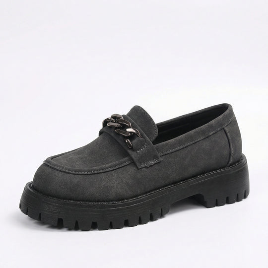 Damen Chunky Loafers mit Ketten-Applikation und robustem Profil R&B