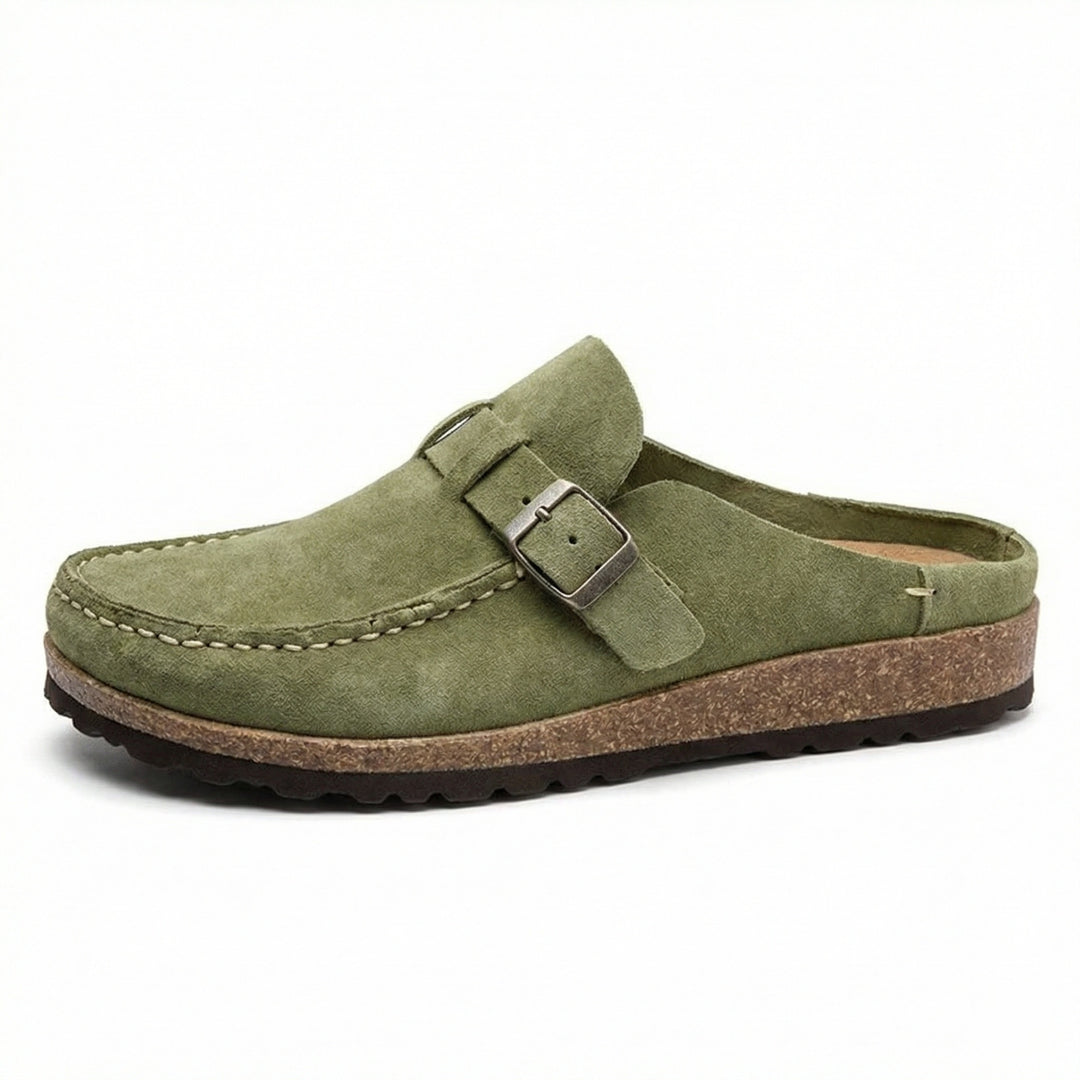 Clogs - Damen Retro Wildleder Slip-On Mule R&B