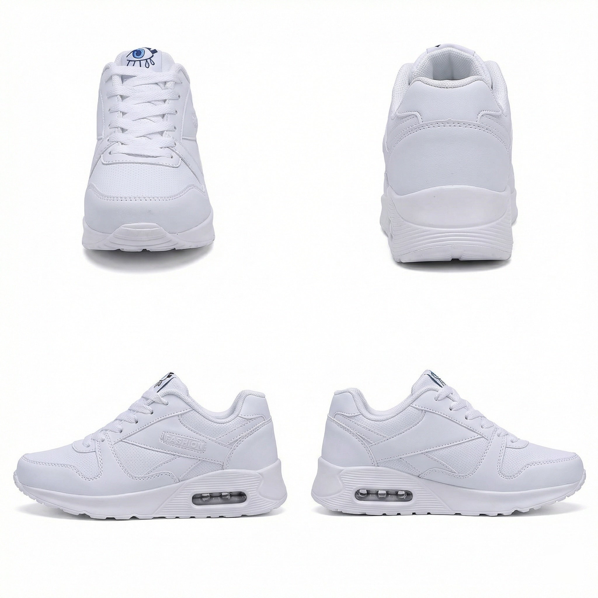 R&B | Pu Orthopädische Damen Sneaker mit Schwarzem Augenprint