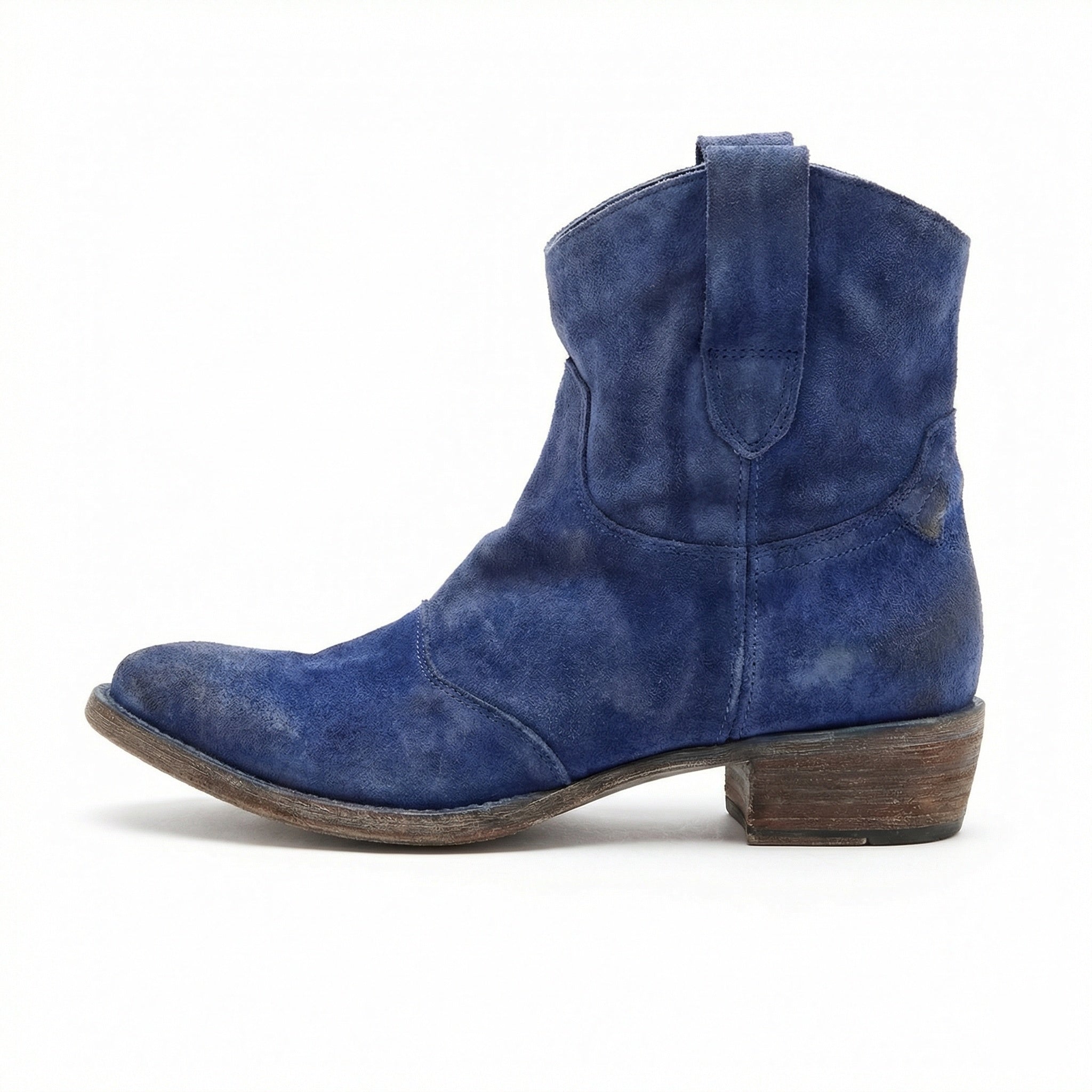 Kurze Cowboy-Stiefel | Western | Wildleder | Knöchel-Stiefel | Damenstiefel R&B